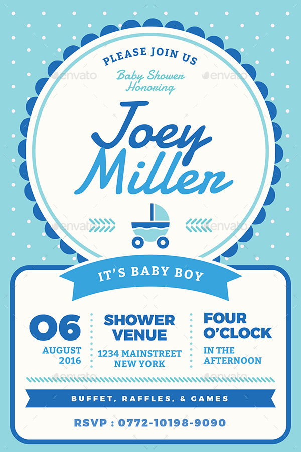 Baby Shower Invitation by vynetta | GraphicRiver